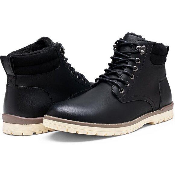 〽️Men\'s Chukka Hiking Boots Black Comfortable Waterproof Casual Lace Up Shoes